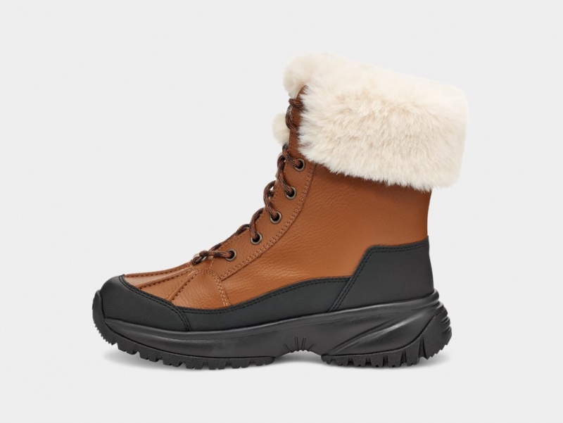 Ugg Yose Fluff Women's Boots Brown | QDHJNRO-84