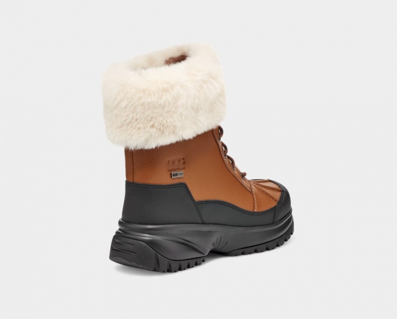 Ugg Yose Fluff Women's Boots Brown | QDHJNRO-84