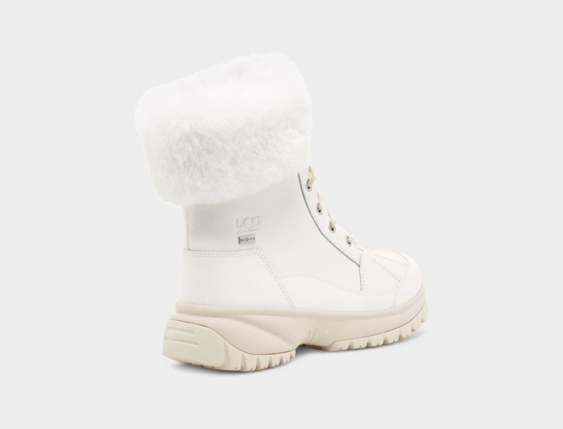 Ugg Yose Fluff Women's Boots White | EFULSAO-96