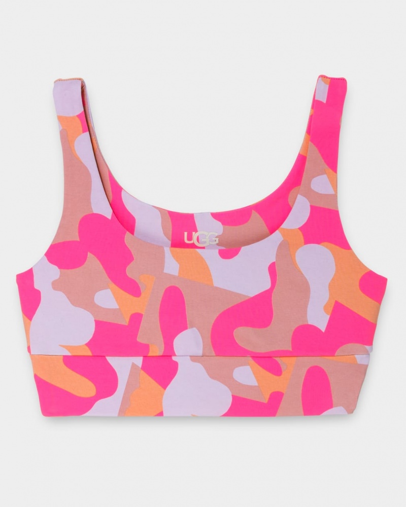 Ugg Zayley Bralette Camo Print Women's Tops Pink | IMPUFJG-73