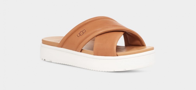 Ugg Zayne Crossband Women's Slides Brown | COLRMWZ-20