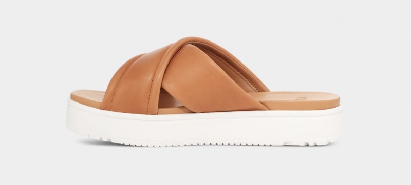 Ugg Zayne Crossband Women's Slides Brown | COLRMWZ-20