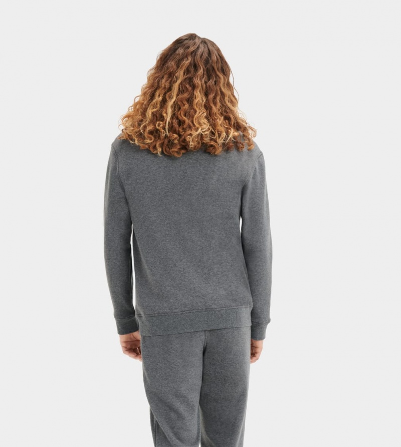Ugg Zeke Half Zip Pullover Men's Sweatshirt Grey | XIYTFHA-78