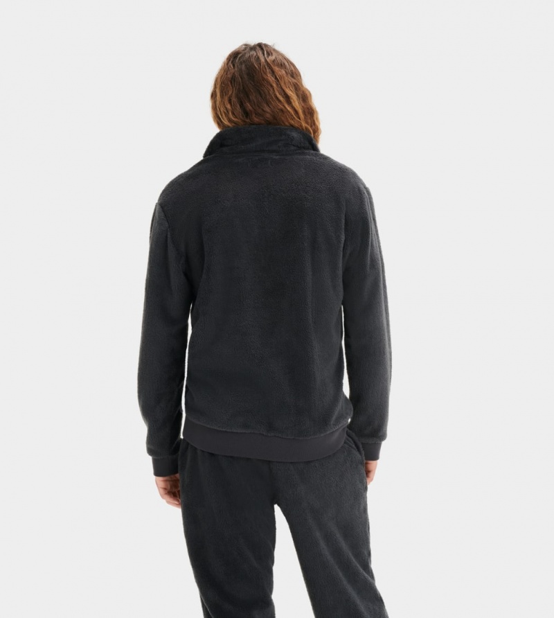 Ugg Zeke Sherpa Men's Sweatshirt Black | NWUZKJG-94