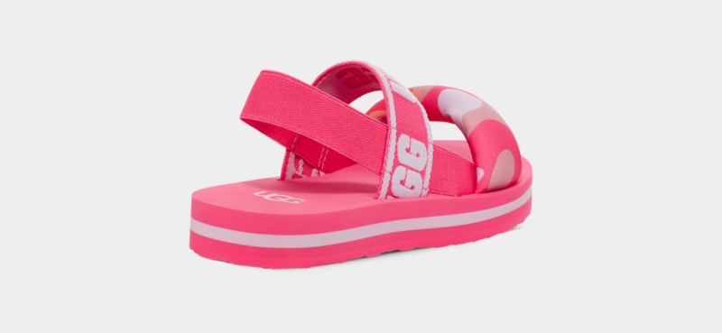 Ugg Zuma Sling Camopop Kids' Sandals Pink | EZYQOJH-75