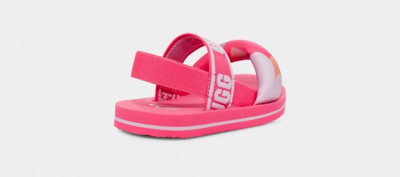 Ugg Zuma Sling Camopop Kids' Sandals Pink | JTHBFQN-74